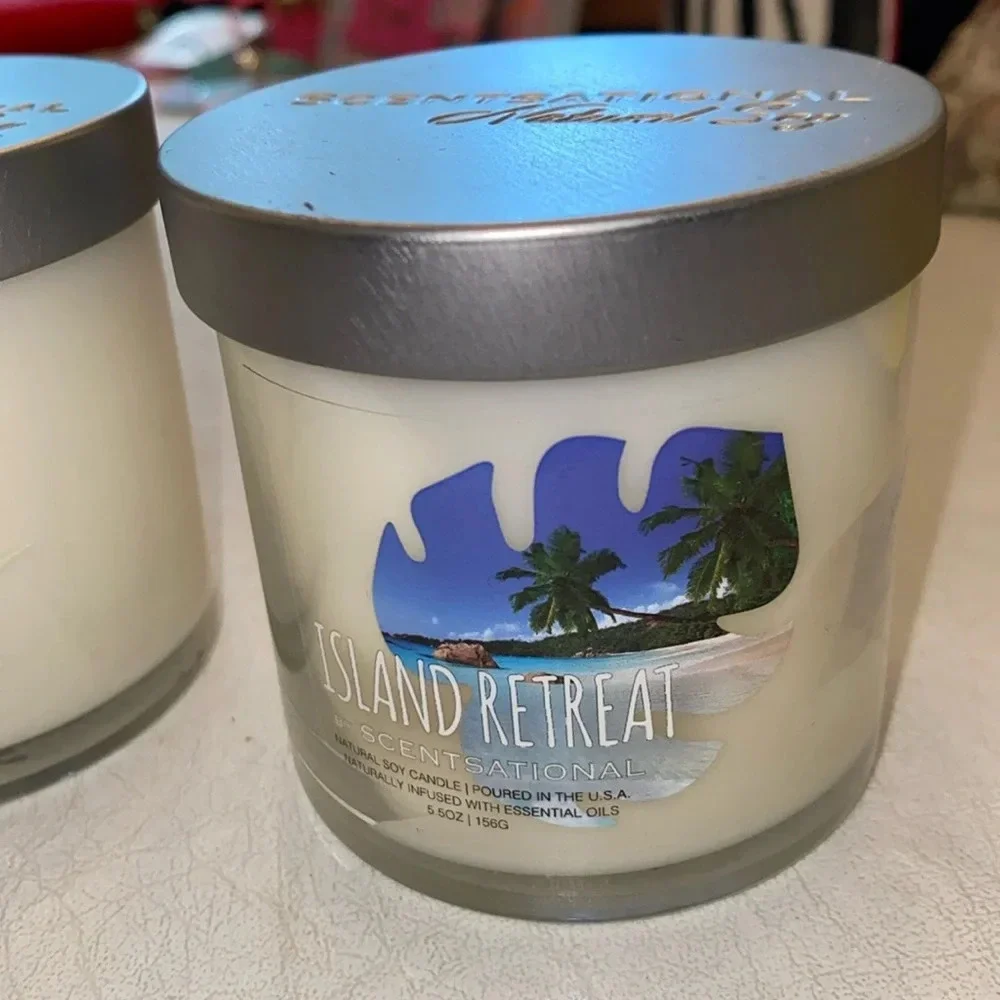 NWT Scentsational Natural Soy Candles - Set of 2
